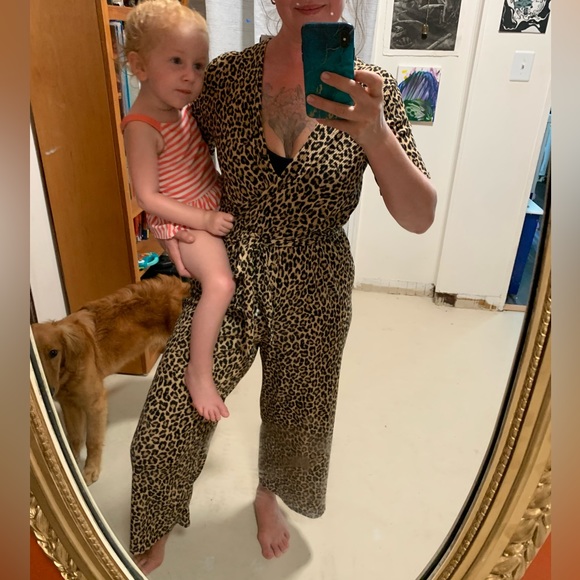 Ces Femme Animal Print Wide Leg Romper Jumpsuit - Picture 10 of 10